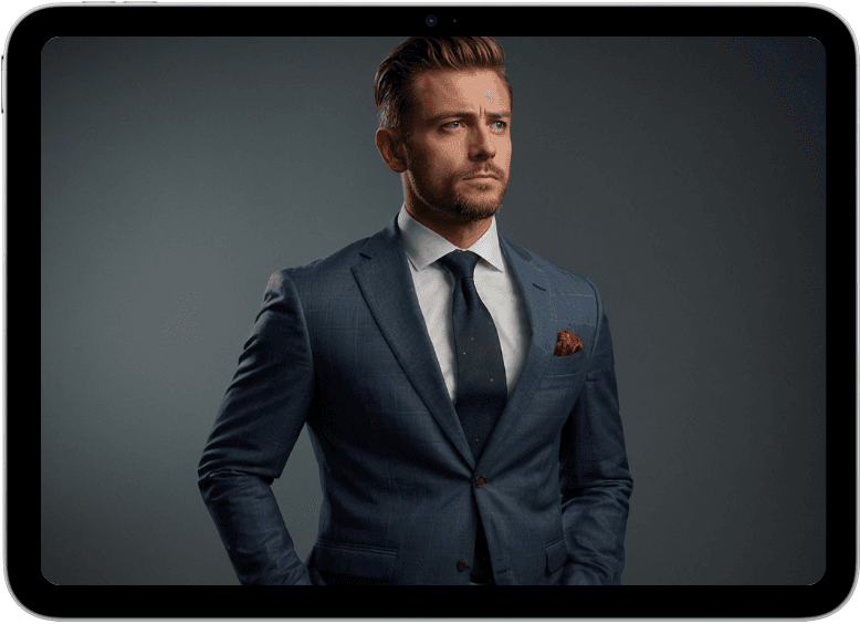 A confident man in a perfectly fitted suit, showing how the right look can change your presence and attitude.
