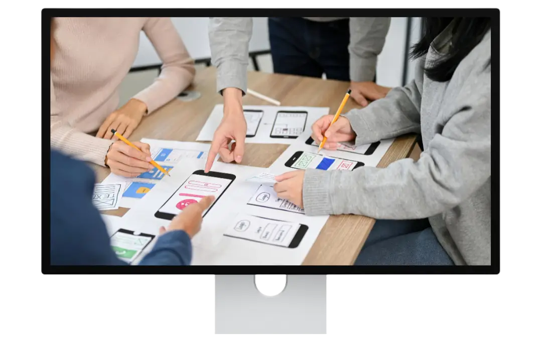 Brand identity design process illustration